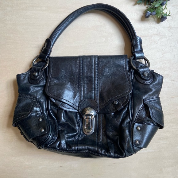 Francesco Biasia shoulder hobo purse leather